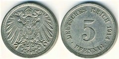 5 pfennig from Germany-Empire