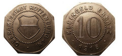 10 pfennig (Ciudad de Rottenburg am Neckar-Estado federado de Württemberg) from Germany-Notgeld
