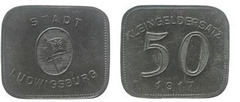 50 pfennig (Ciudad de Ludwigsburg-Estado federado de Württemberg) from Germany-Notgeld