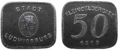 50 pfennig (Ciudad de Ludwigsburg-Estado federado de Württemberg) from Germany-Notgeld