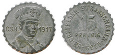 15 pfennig (Ciudad de Krefeld-Provincia prusiana de Rin) from Germany-Notgeld