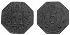 5 pfennig (Asociación de Avanzada de Prusia Oriental de Soldau) from Germany-Notgeld