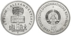 5 mark (750th Anniversary of the City of Berlin) from Germany-Democratic Republic