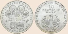 10 mark (50 years of the German Mark) from Germany-Federal Rep.