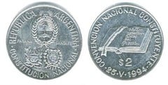 2 pesos (National Constituent Convention) from Argentina
