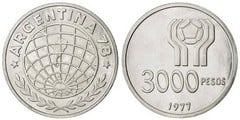 3.000 pesos (World Soccer Championship-1978) from Argentina