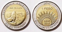 1 peso (Bicentennial of the Revolution of May-Mar del Plata) from Argentina