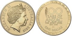 1 dollar (100th Anniversary of the ANZAC National Celebration) from Australia