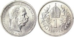 1 korona (Franz Joseph I) from Austria