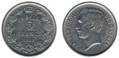 5 francs (Albert I des belges) from Belgium