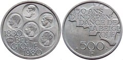 500 francs (Baldwin I - Belgium) from Belgium