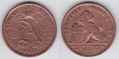 2 centimes (Alberto der belgen) from Belgium