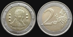 2 euro (200th Anniversary of the Birth of Louis Braille) from Belgium