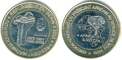 6,000 CFA francs (4 Africa - President Kerekou) from Benin