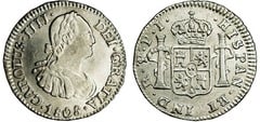 1/2 real (Carlos IV) from Bolivia