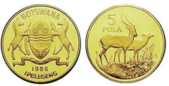 5 pula (Fauna) from Botswana