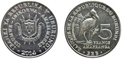 5 francs (Balaeniceps rex) from Burundi