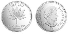 50 cents (150 years of the Canada logo) from Canada