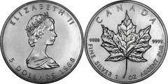 5 dollars (Elizabeth II - Maple Leaf) from Canada