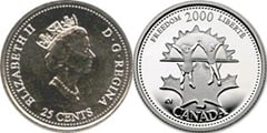 25 cents (New millennium-Freedom) from Canada