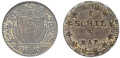 1 schilling / 3 rappen from Swiss cantons