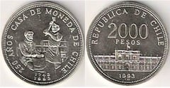 2.000 pesos (250 Years of the Chilean Mint) from Chile