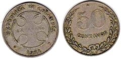 50 centavos (Lazaretto) from Colombia