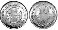 10 centavos (Lazaretto) from Colombia