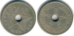 20 centimes from Belgian Congo