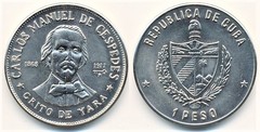 1 peso (Carlos Manuel de Céspedes) from Cuba