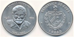 1 peso (Ernest Hemingway) from Cuba