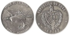 1 peso (Ernest Hemingway-The Needle Fishery) from Cuba
