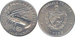 1 peso (World Conference on Fisheries - Crustaceans) from Cuba