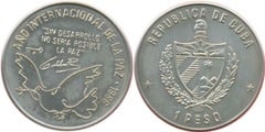 1 peso (International Year of Peace) from Cuba