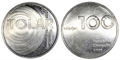 100 tolarjev (10 Years of Independence-National Coin) from Slovenia