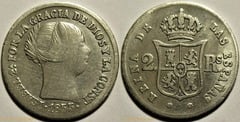 2 reales (Elizabeth II) from Spain
