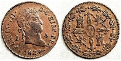 4 maravedíes (Ferdinand VII) from Spain