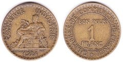 1 franc (Chambres de Commerce) from France