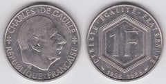1 franc (Charles de Gaulle-30th Anniversary of the Fifth Republic) from France