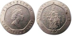 20 pence (Our Lady of Europe) from Gibraltar