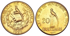 20 quetzales from Guatemala