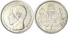 1 peso (Rafael Carrera) from Guatemala