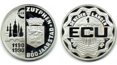 1 ecu (800 aniversario de la Carta de Zutpher) from Netherlands 