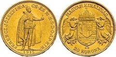20 korona (Franz Joseph I) from Hungary