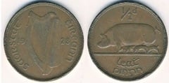 1/2 penny from Ireland