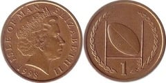 1 penny from Isle of Man