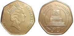 50 pence (Elizabeth II 3rd retrato ) from Isle of Man
