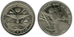 5 dollars (20th Anniversary of the First Man on the Moon) from Marshall Islands