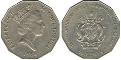 50 centavos (10 Aniversario de la Independencia) from Solomon Islands