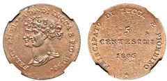 3 centesimi  (Principado de Lucca y Piombino) from Italy-States